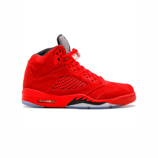 Nike Air Jordan 5 Retro Rosso Suede Fuoco Uomo