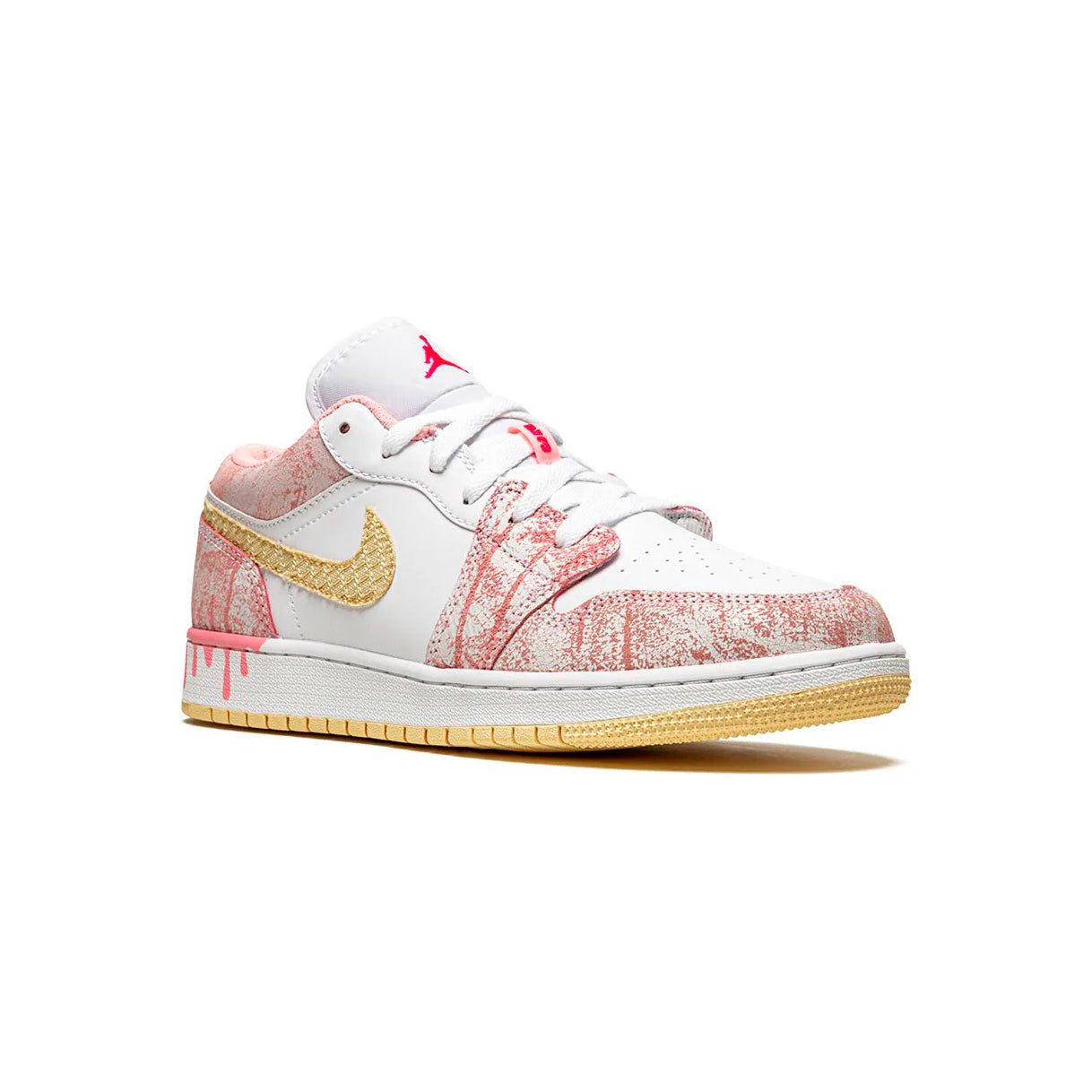 Nike Air Jordan 1 Low Paint Drip Donna Uomo Rosa Oro