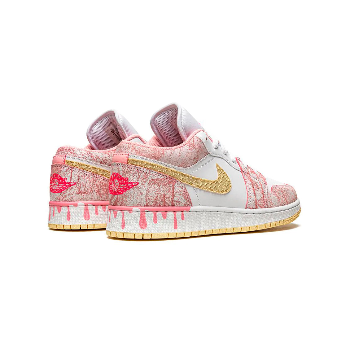 Nike Air Jordan 1 Low Paint Drip Donna Uomo Rosa Oro