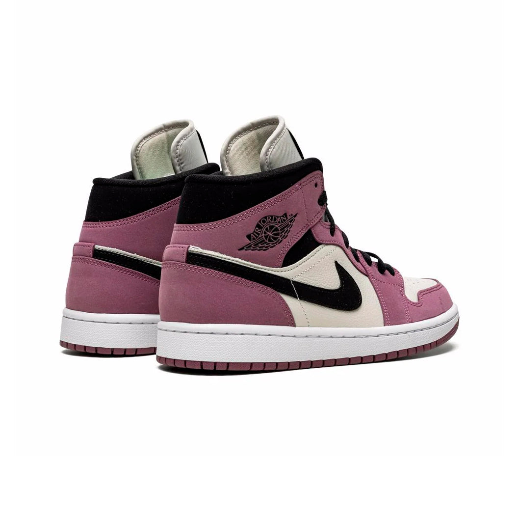 Nike Air Jordan 1 Mid Rosa Berry Nero Bianco Donna