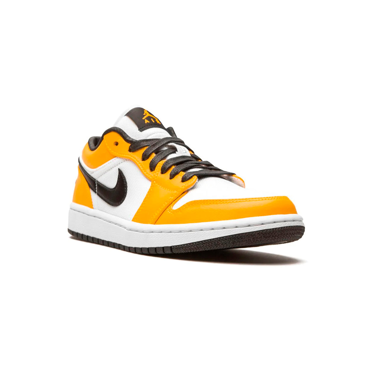 Nike Air Jordan 1 Low Arancione Laser Bianco Nero Pelle Premium