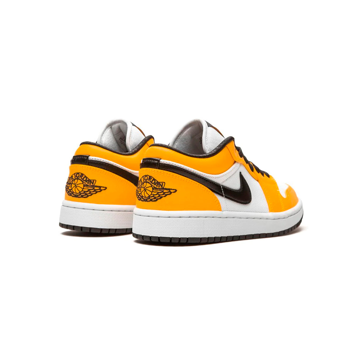 Nike Air Jordan 1 Low Arancione Laser Bianco Nero Pelle Premium