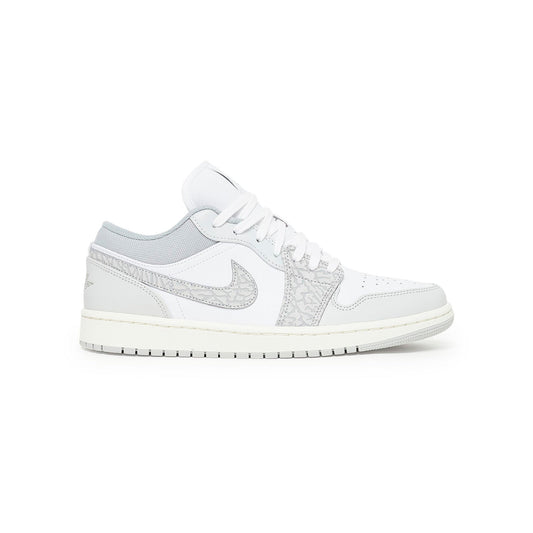 Nike Air Jordan 1 Low Grigio Fumo Stampa Elephant Bianco
