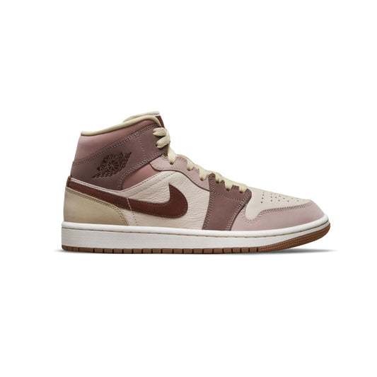 Nike Air Jordan 1 Mid Marrone Rosa Smoky Mauve Retro