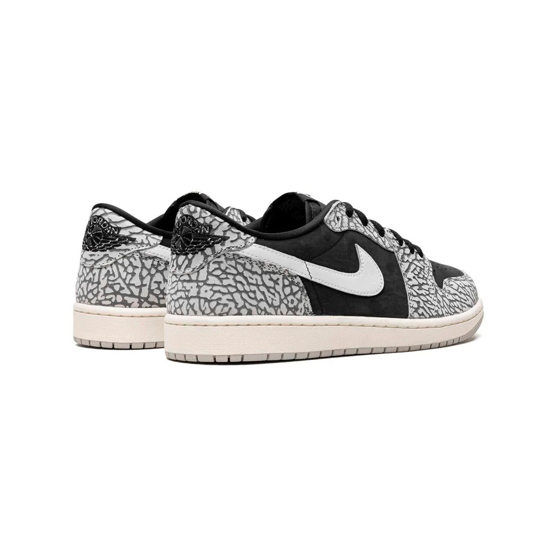 Nike Air Jordan 1 Low Retro Nero Cemento Grigio Bianco Uomo