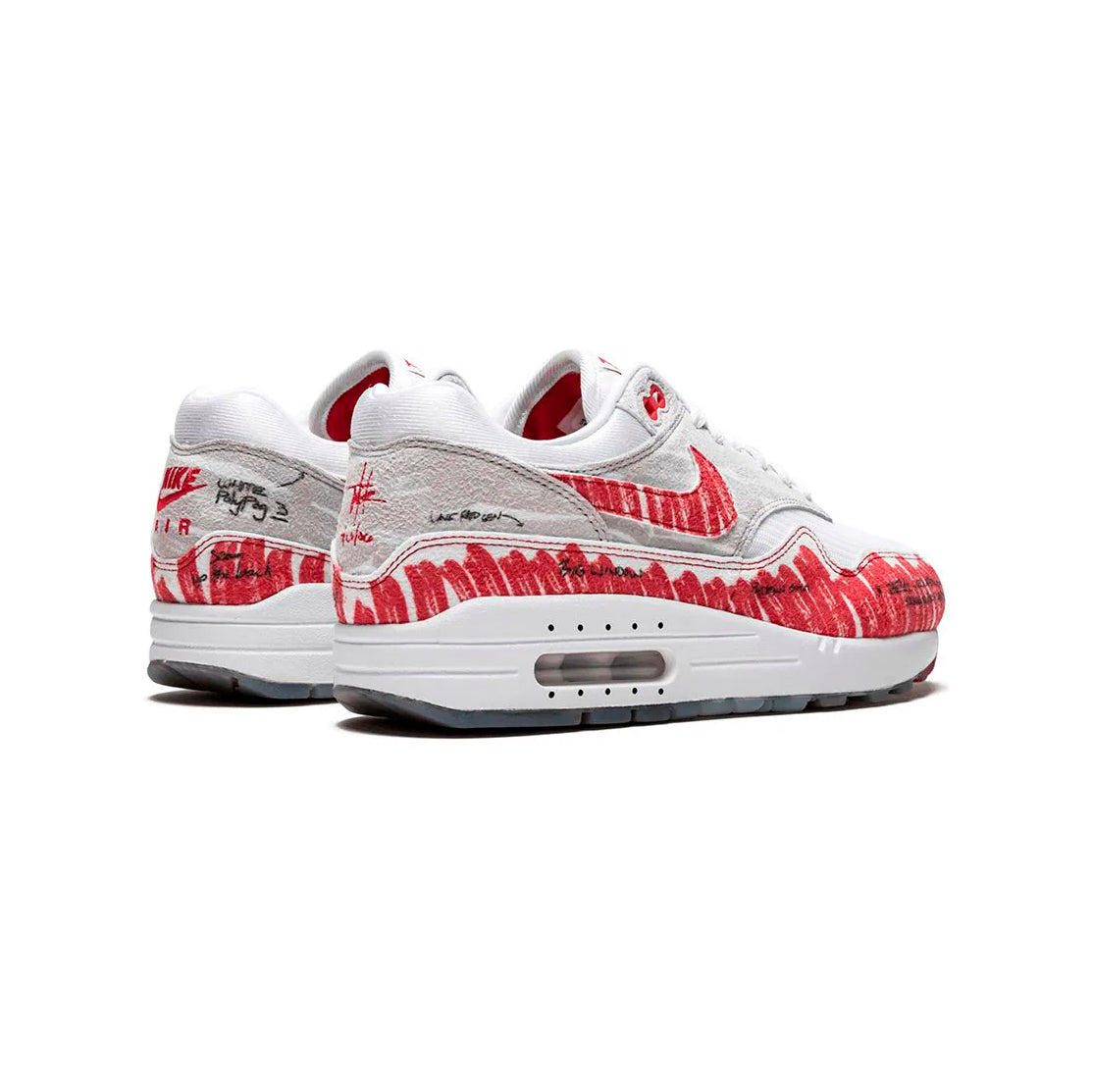 Nike Air Max 1 Tinker Sketch to Shelf Bianco Rosso Uomo Sneakers Esclusive
