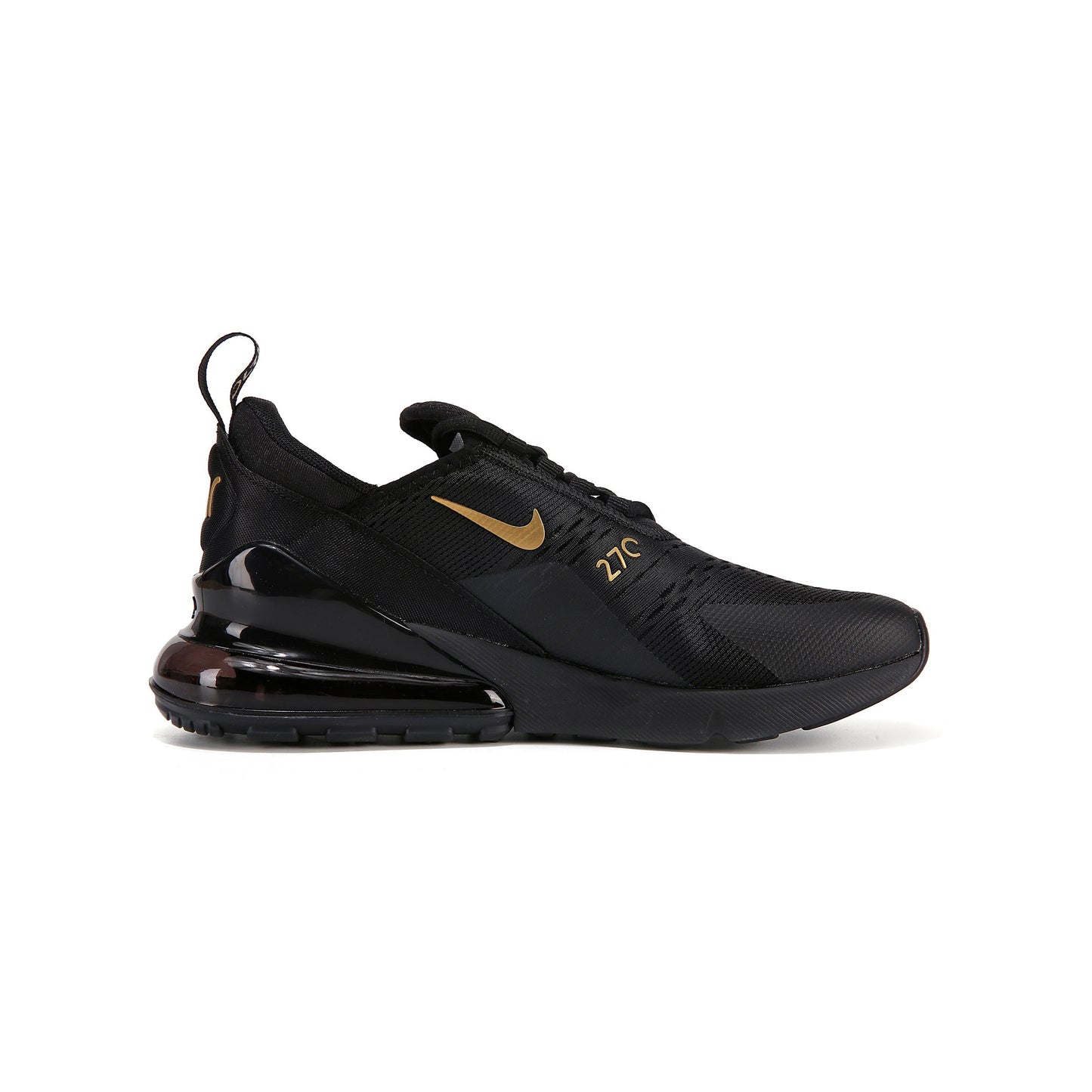 Nike Air Max 270 Nero Oro Uomo Sneakers Moderne e Eleganti
