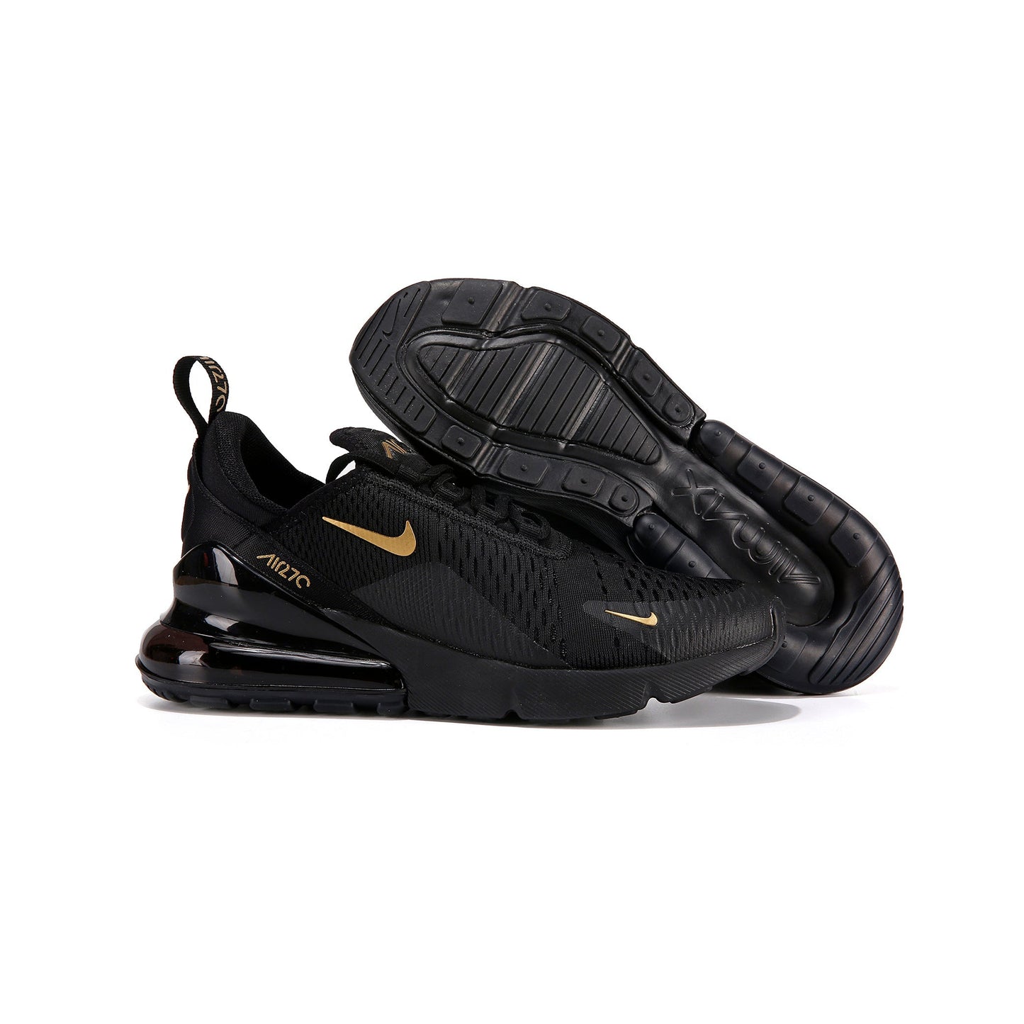 Nike Air Max 270 Nero Oro Uomo Sneakers Moderne e Eleganti