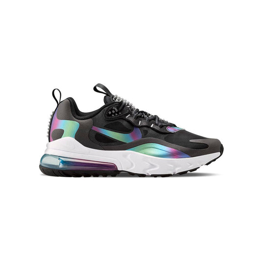 Nike Air Max 270 React Nera con Effetto Cromatico Iridescente