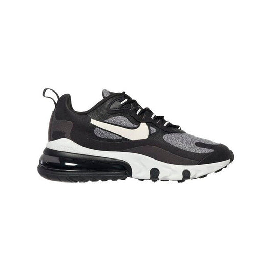 Nike Air Max 270 React Nera con Dettagli Bianchi e Grigi