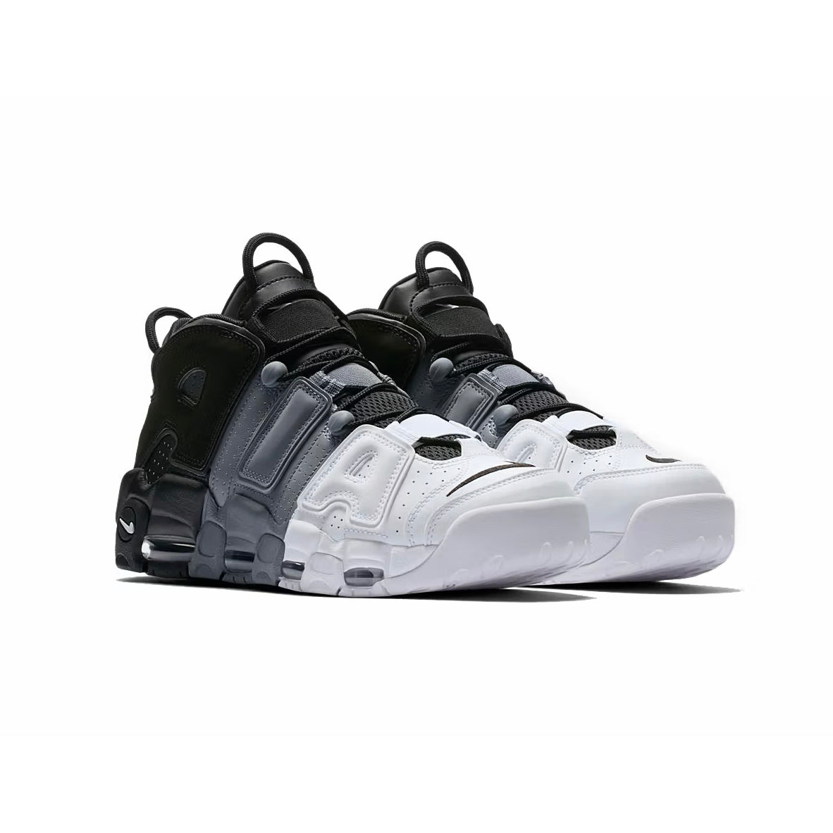 Nike Air More Uptempo Tri-Color Nere Grigie e Bianche Sneakers Uomo