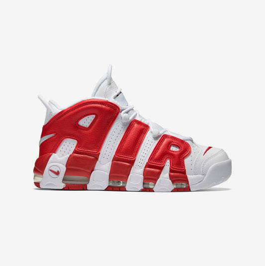 Nike Air More Uptempo Bianche e Rosse Varsity Red Sneakers Uomo