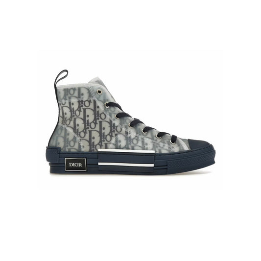 Dior B23 Sneakers Alte Blu e Grigio - Scarpe di Lusso Iconiche