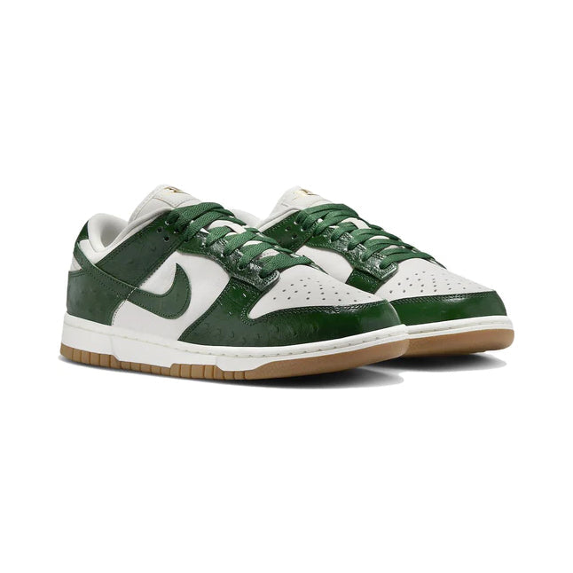 Nike Dunk Low Verde Gorge e Bianco Pelle Ostrich Uomo