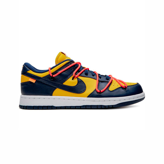 Nike Dunk Low Off-White Giallo University e Blu Scarpe Uomo