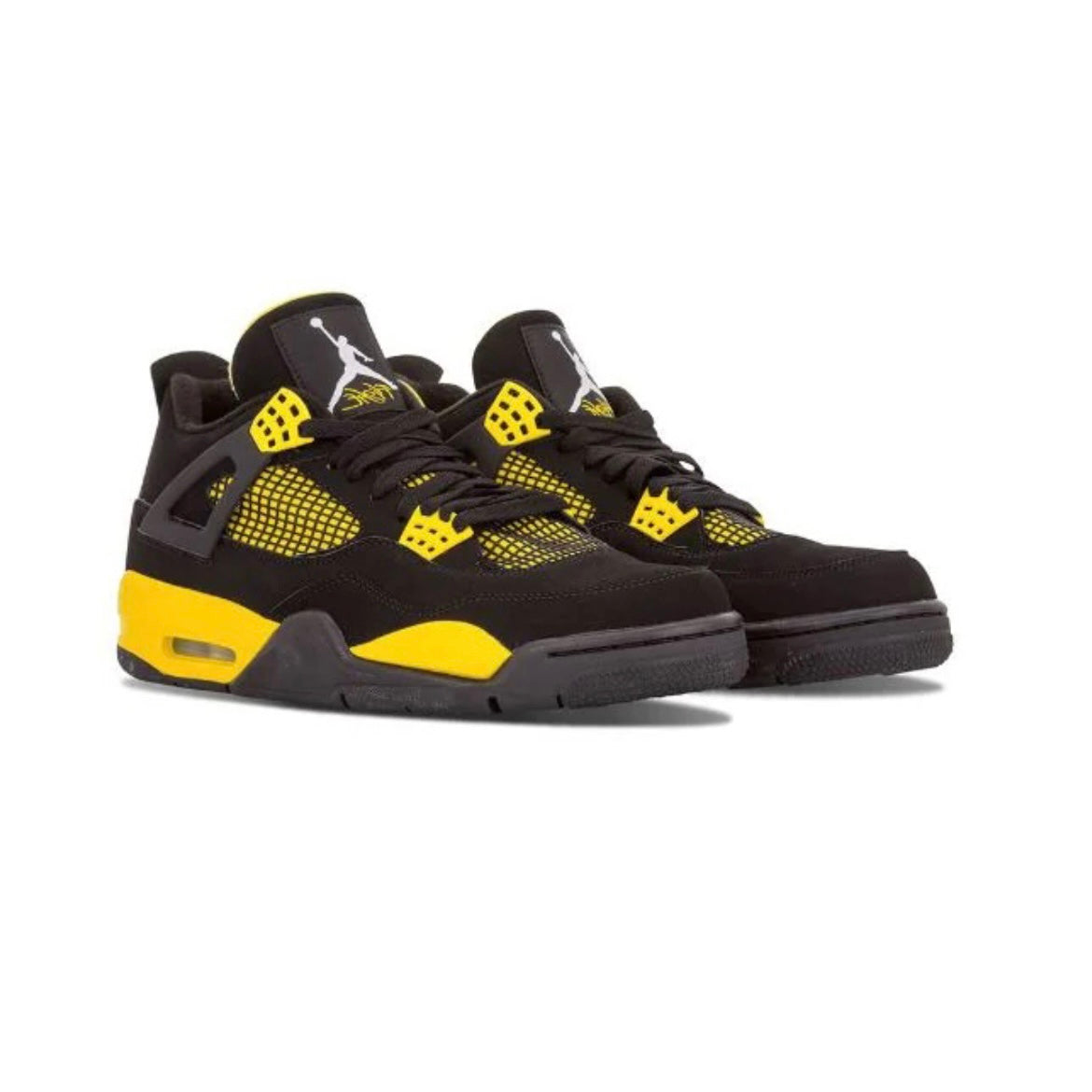 Nike Air Jordan 4 Retro Thunder Nero Giallo Uomo
