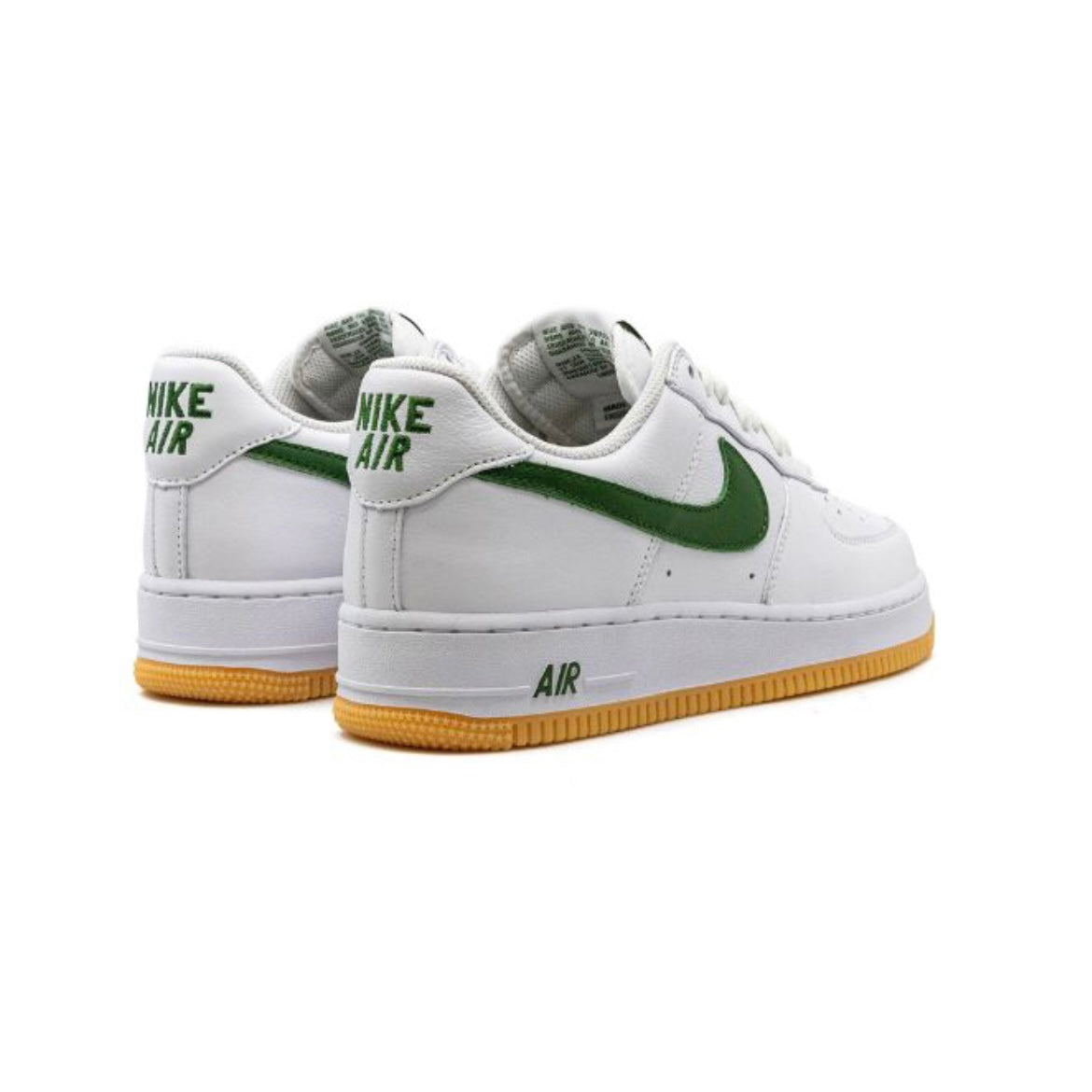Nike Air Force 1 Low Retro Bianco con Swoosh Verde e Suola Gum