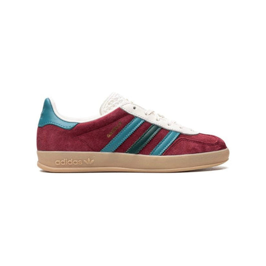 Sneakers Adidas Gazelle Bordeaux Collegiate con Dettagli Turchese