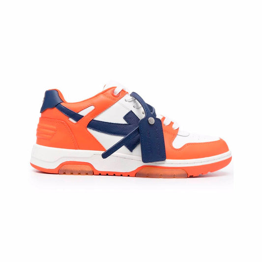 Off-White Out Of Office Sneakers Bianche Arancioni e Blu Uomo