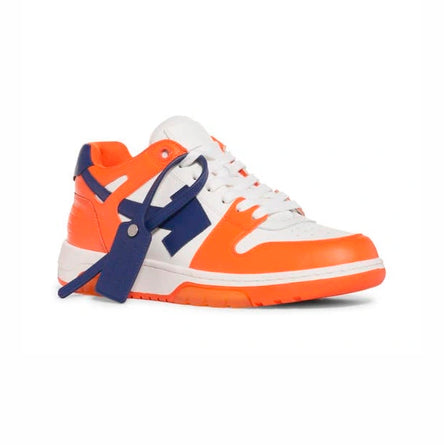 Off-White Out Of Office Sneakers Bianche Arancioni e Blu Uomo