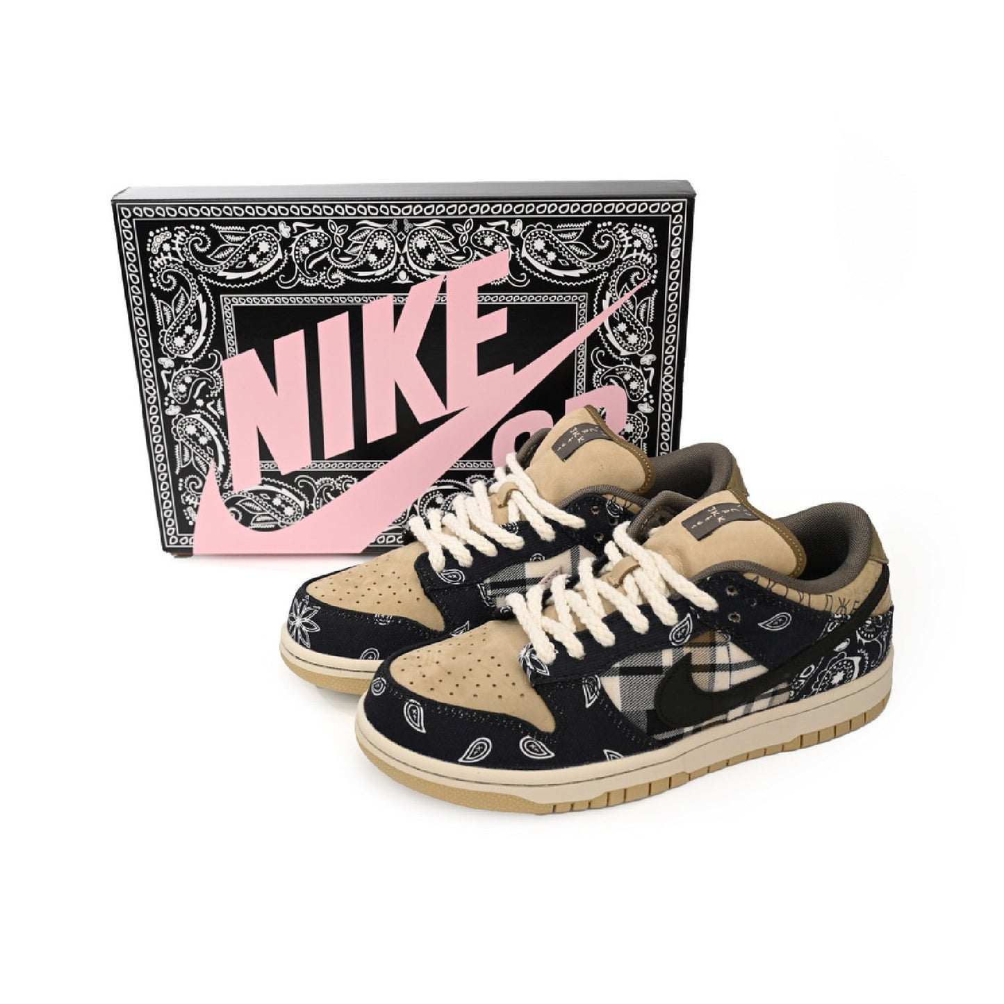 Nike Dunk Low SB Travis Scott Bandana e Beige Uomo