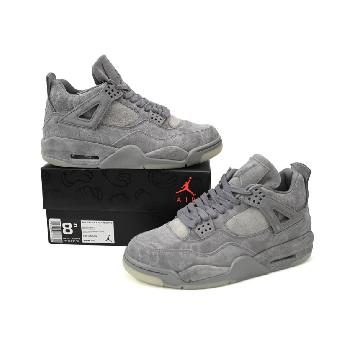 Nike Air Jordan 4 Retro Kaws Grigio Suede Limited Edition Uomo