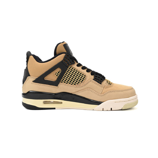 Nike Air Jordan 4 Retro Fossil Beige Nero Giallo Uomo