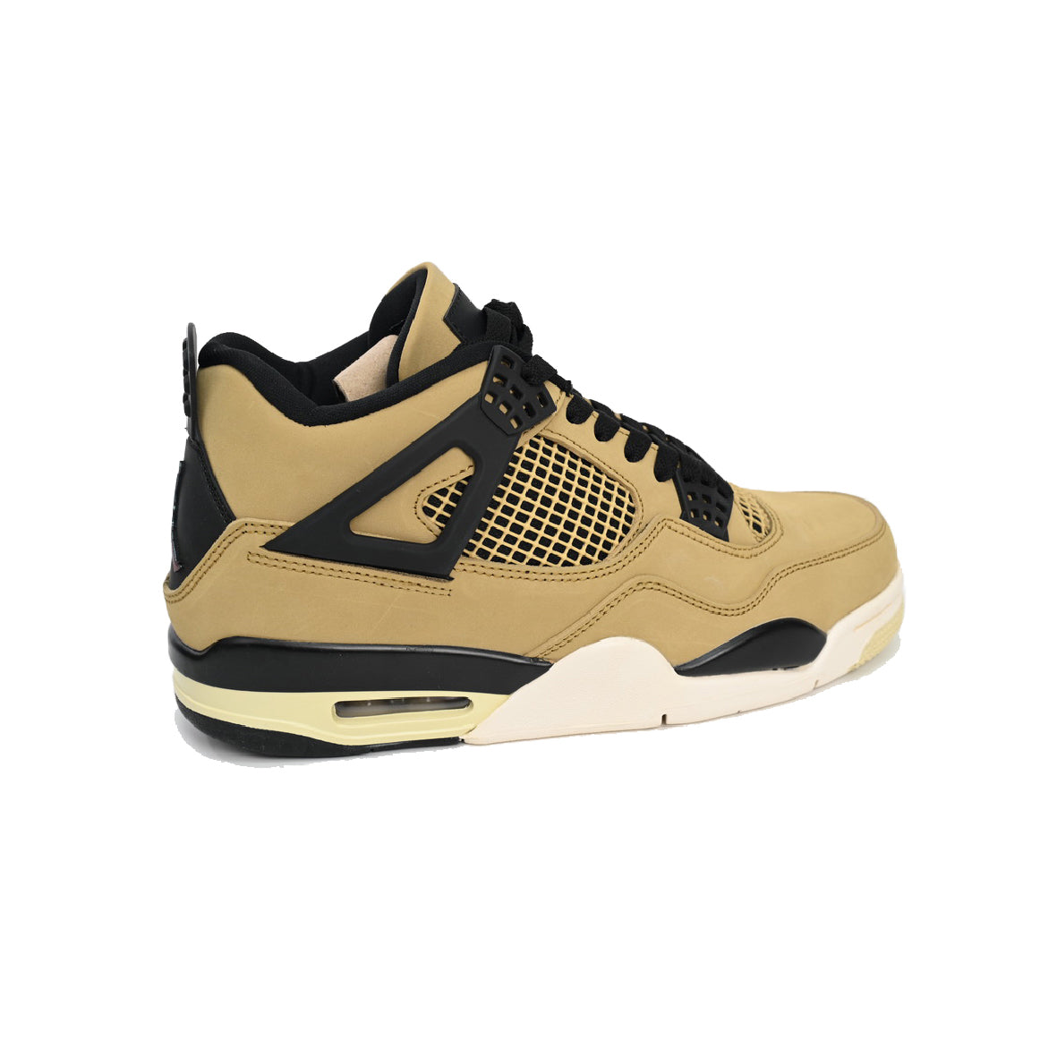 Nike Air Jordan 4 Retro Fossil Beige Nero Giallo Uomo