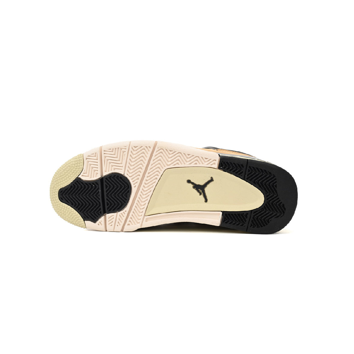 Nike Air Jordan 4 Retro Fossil Beige Nero Giallo Uomo