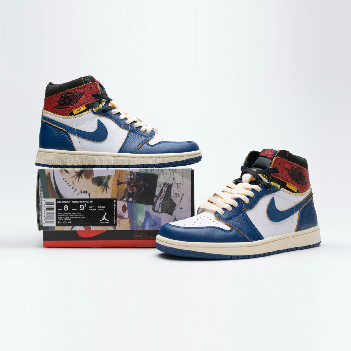 Nike Air Jordan 1 Retro High Union Los Angeles Blu Rosso Bianco