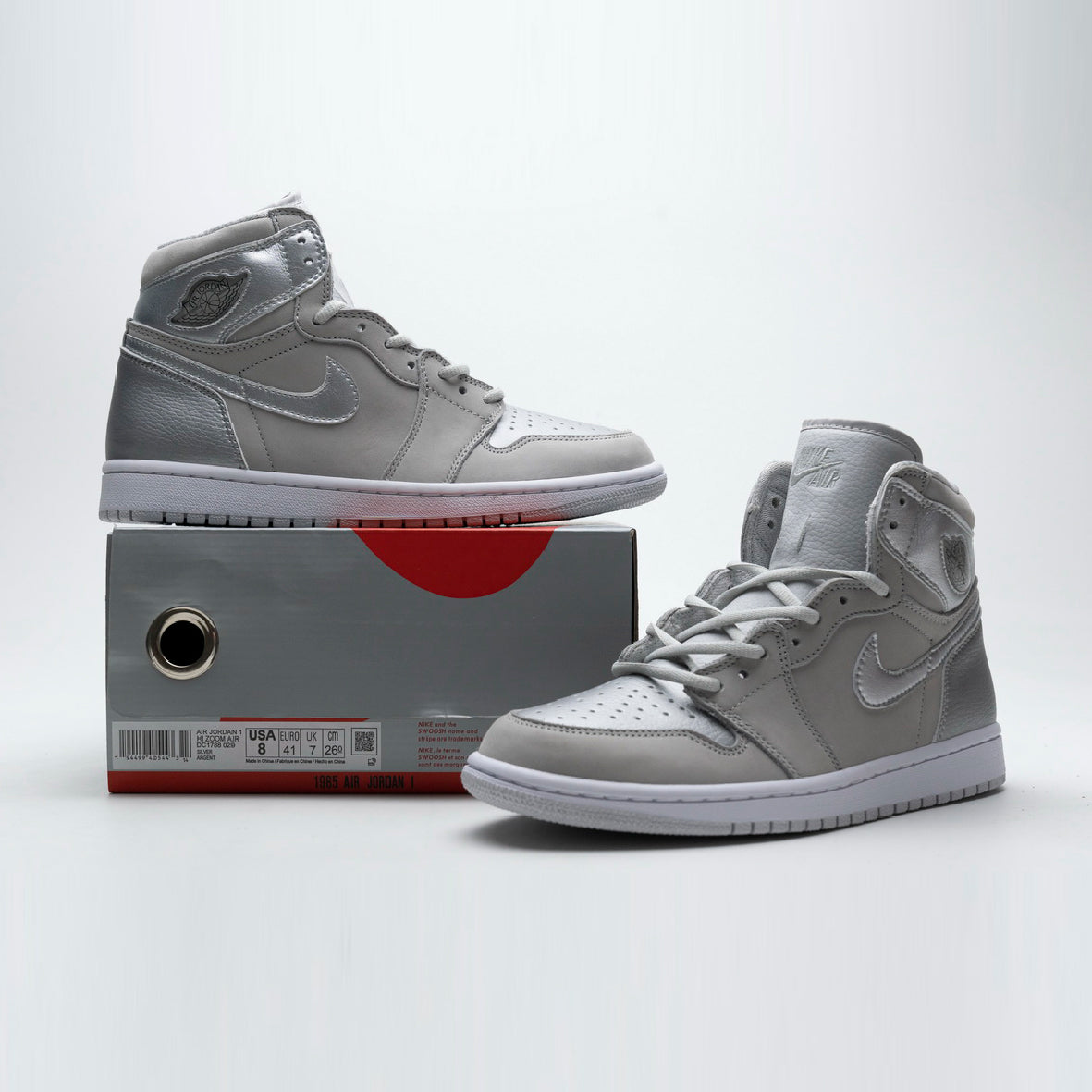 Nike Air Jordan 1 High OG Japan Grigio Neutral in Pelle