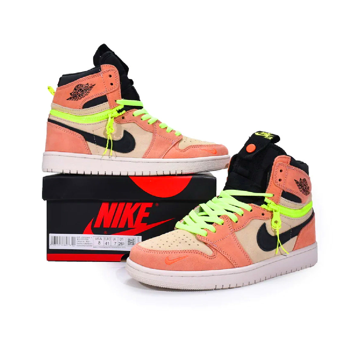 Nike Air Jordan 1 High Switch Albicocca Apricot e Volt