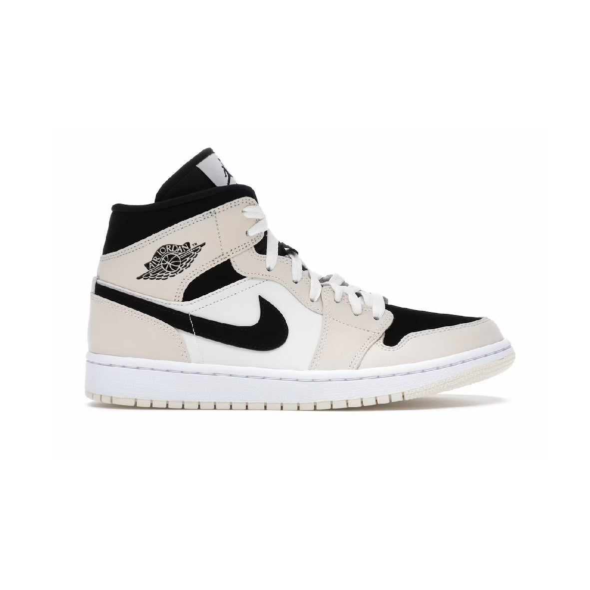 Nike Air Jordan 1 Mid Arancione Chiaro Nero Bianco Pelle Premium