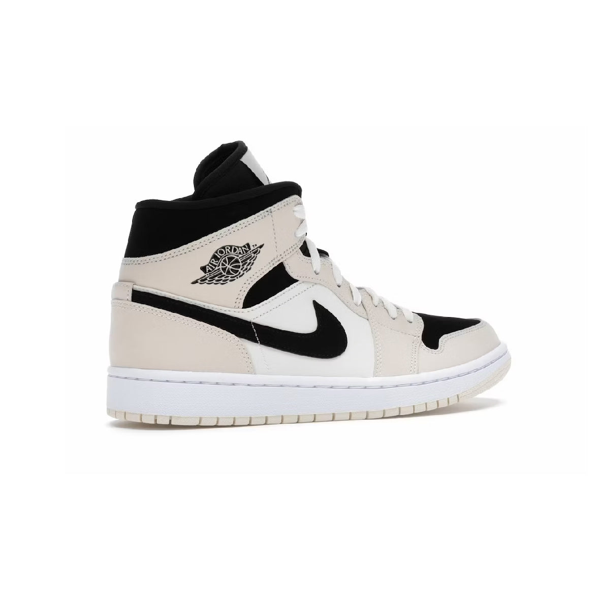 Nike Air Jordan 1 Mid Arancione Chiaro Nero Bianco Pelle Premium