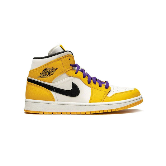Nike Air Jordan 1 Mid SE Giallo Viola Lakers Retro