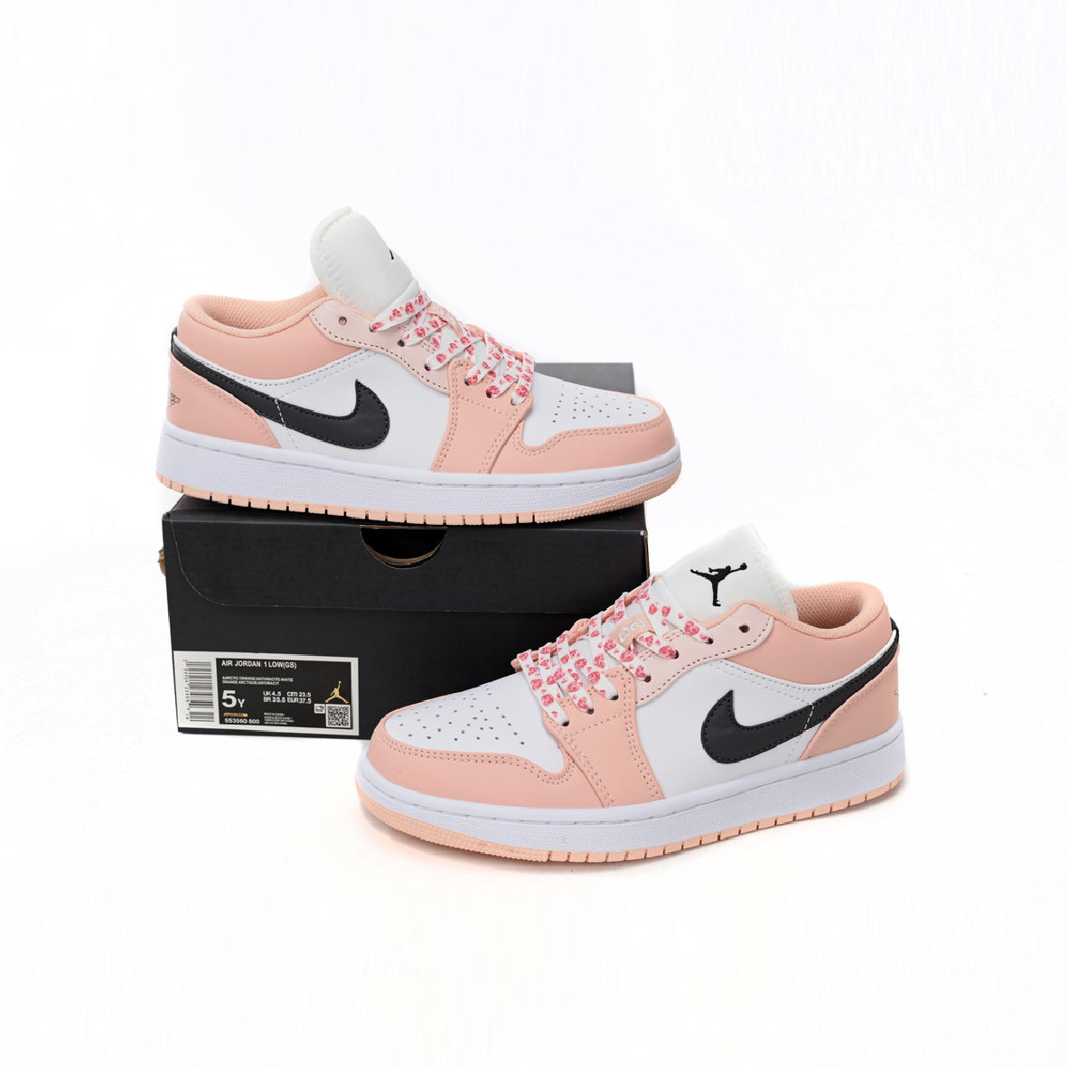Nike Air Jordan 1 Low Rosa Bianco Nero Artic Powder
