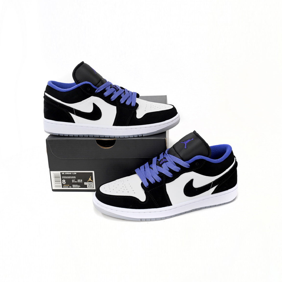 Nike Air Jordan 1 Low Nero Bianco Viola Big Slam Dunk