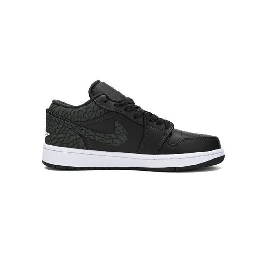 Nike Air Jordan 1 Low Nero Pelle Stampa Elephant