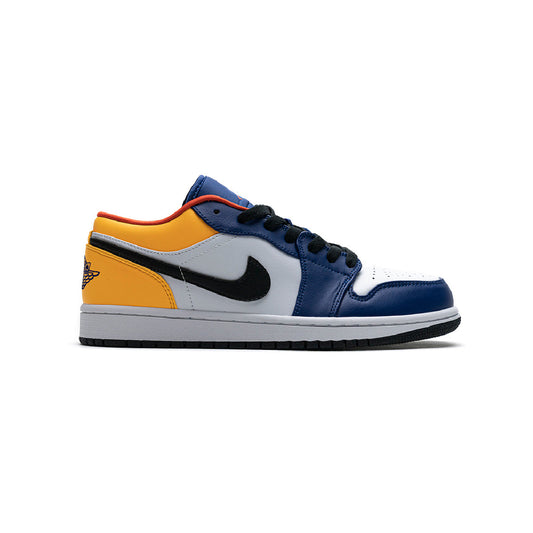 Nike Air Jordan 1 Low Blu Giallo Arancione Pelle Premium