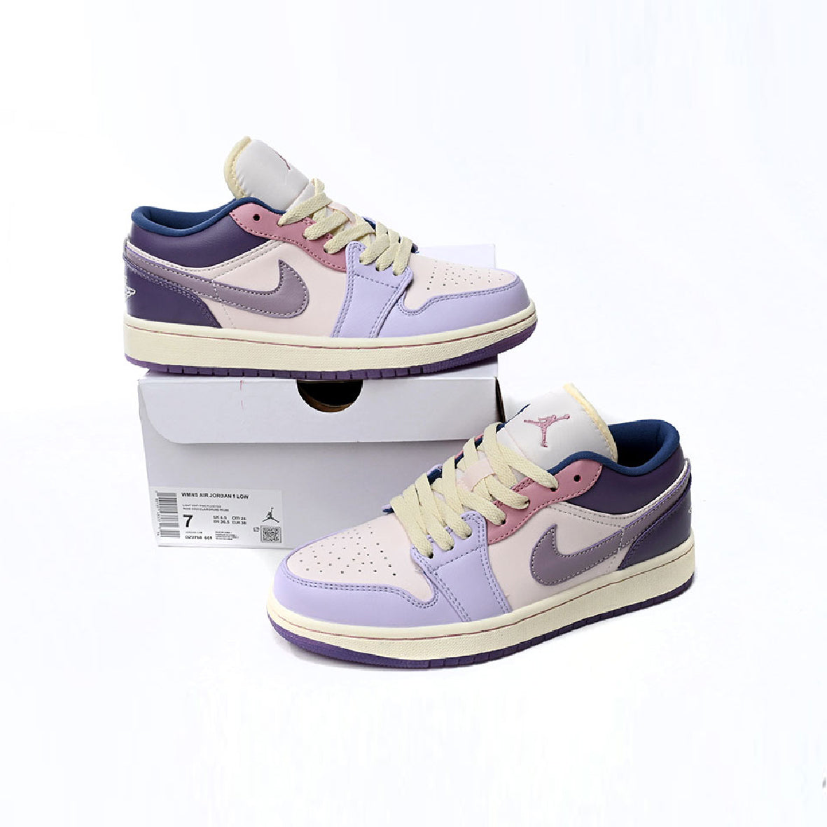 Nike Air Jordan 1 Low Multicolore Pastello Pelle Premium