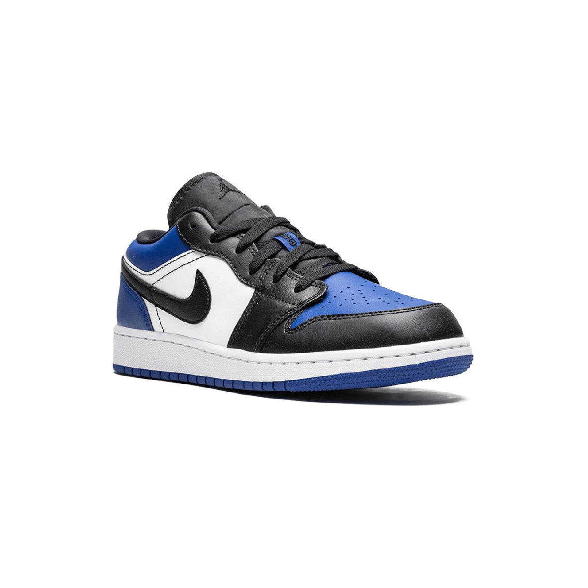 Nike Air Jordan 1 Low Nero Bianco Blu Royal Pelle Premium