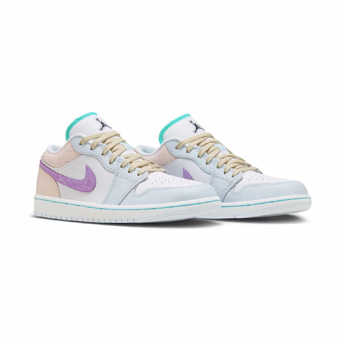 Nike Air Jordan 1 Low Multicolore Pastello Sashiko Pelle Premium