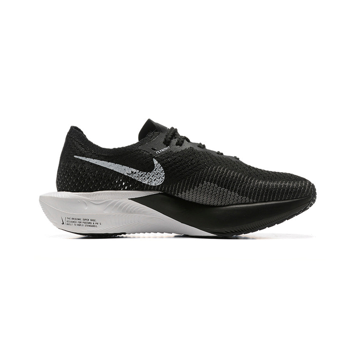 Nike ZoomX VaporFly Nero Bianco Argento Scarpe Running Leggere