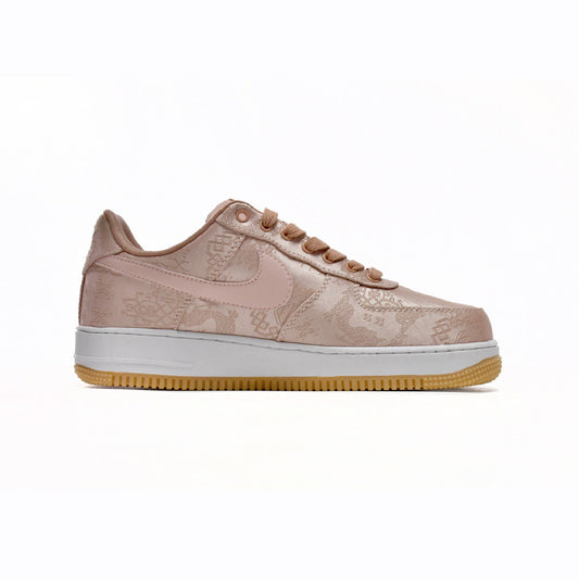 Nike Air Force 1 Low x Clot Seta Rosa Oro con Suola Gum