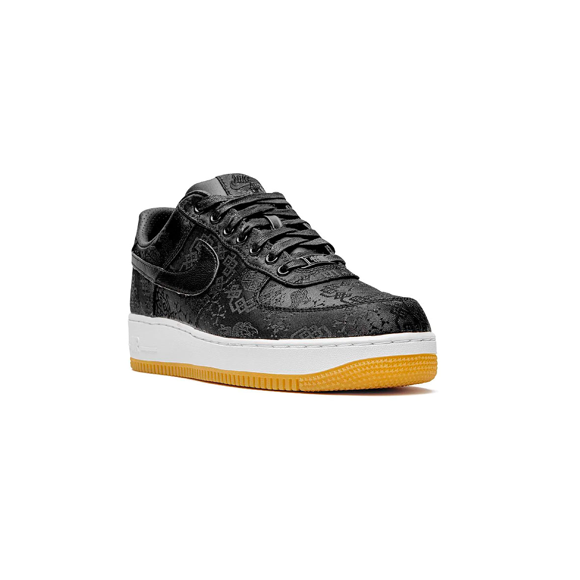 Nike Air Force 1 Low x Clot Nero Seta con Suola Gum