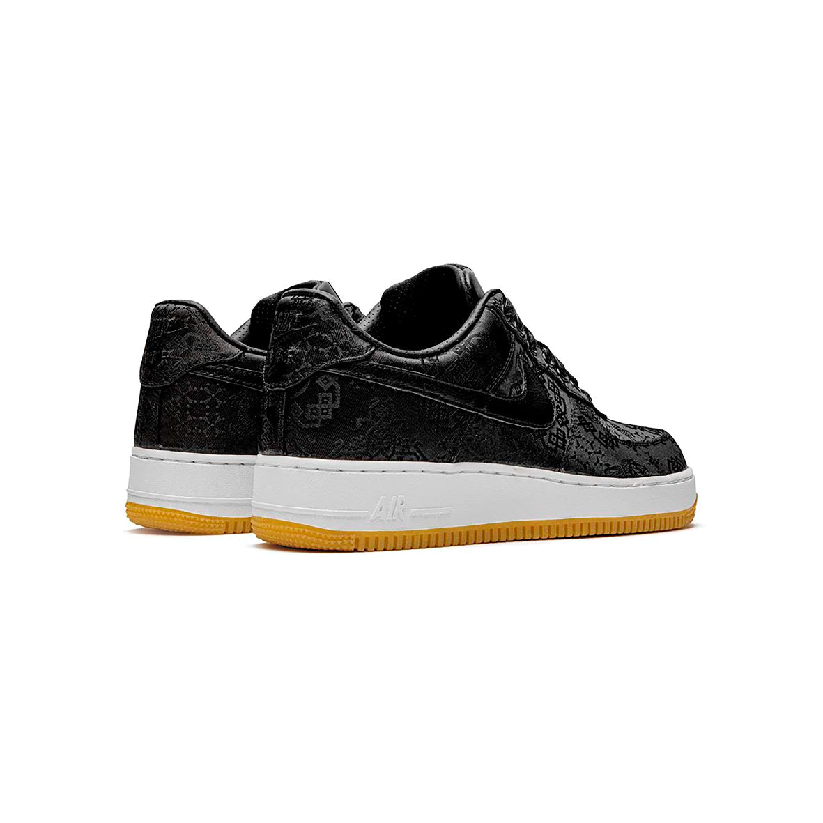 Nike Air Force 1 Low x Clot Nero Seta con Suola Gum