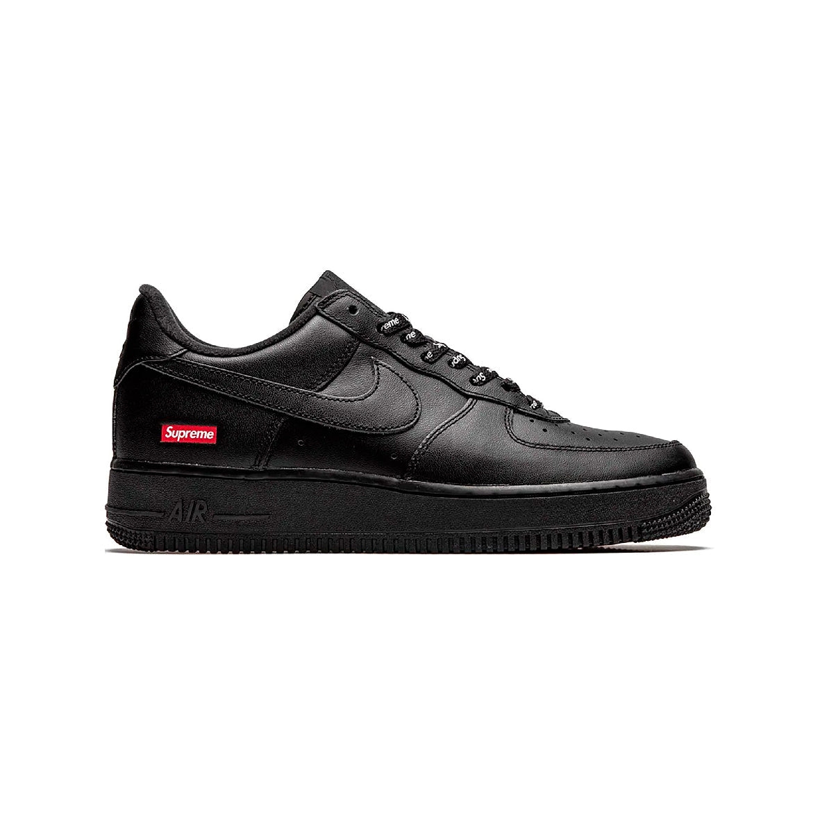 Nike Air Force 1 Low Nera con Dettagli Supreme Rosso