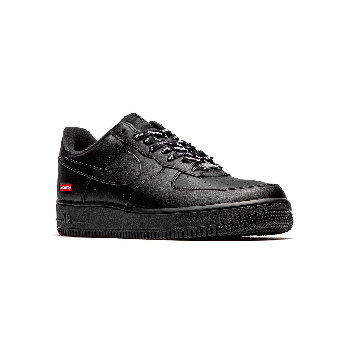 Nike Air Force 1 Low Nera con Dettagli Supreme Rosso