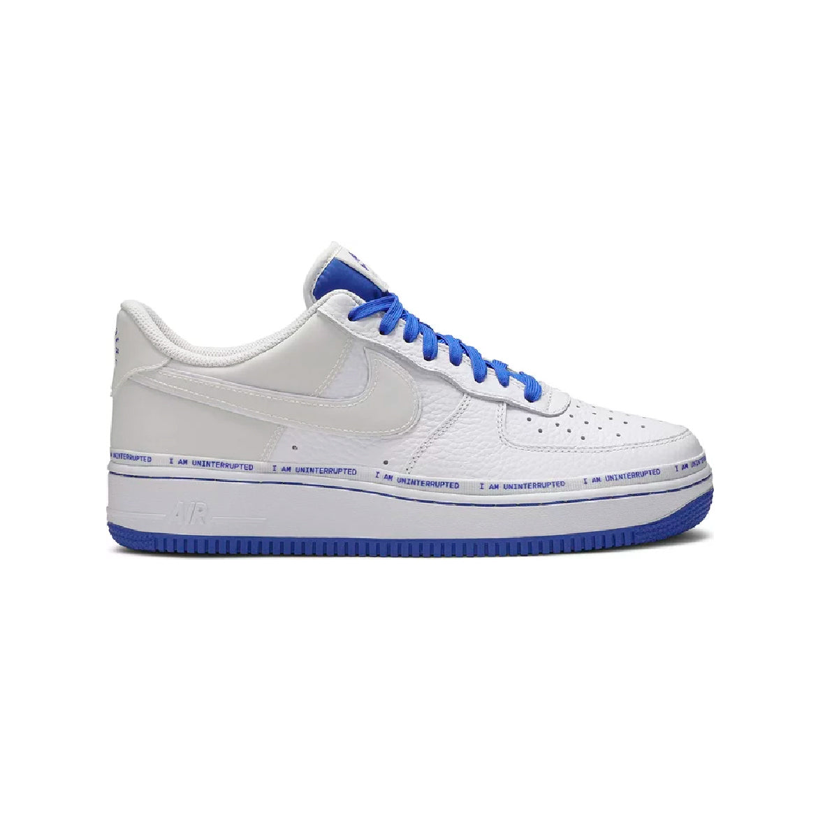 Nike Air Force 1 Low Bianca con Dettagli Blu Uninterrupted