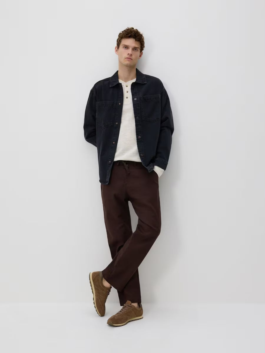 Pantaloni dritti in lino
